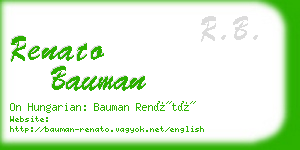 renato bauman business card
